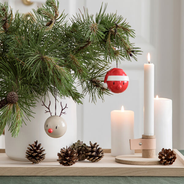 Rentier-Ornament, 2 St&uuml;ck, latte, Hoptimist