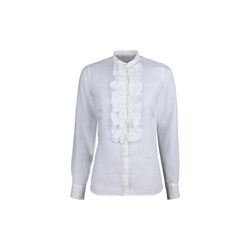 Hillary Blouse Front frill, white, Stenstr&ouml;ms