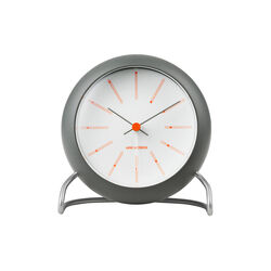 Bankers Table Clock, dark grey, Arne Jacobsen Clocks