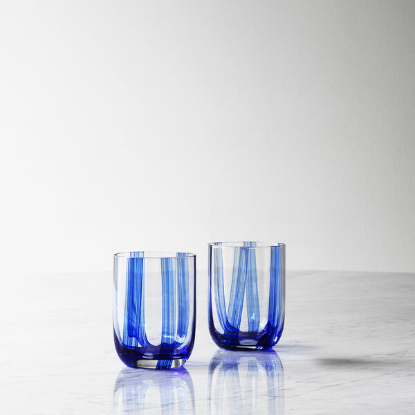 Stripe Glass, blue stripes, Normann Copenhagen