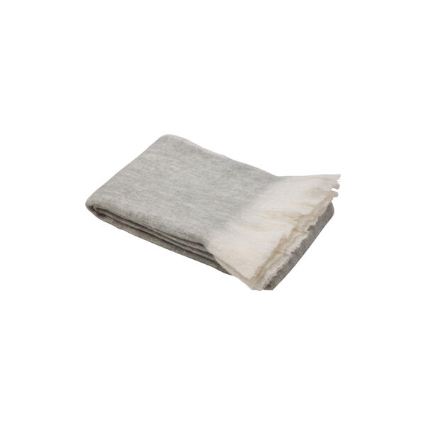 Plaid, lysegr&aring;, NATURES Collection