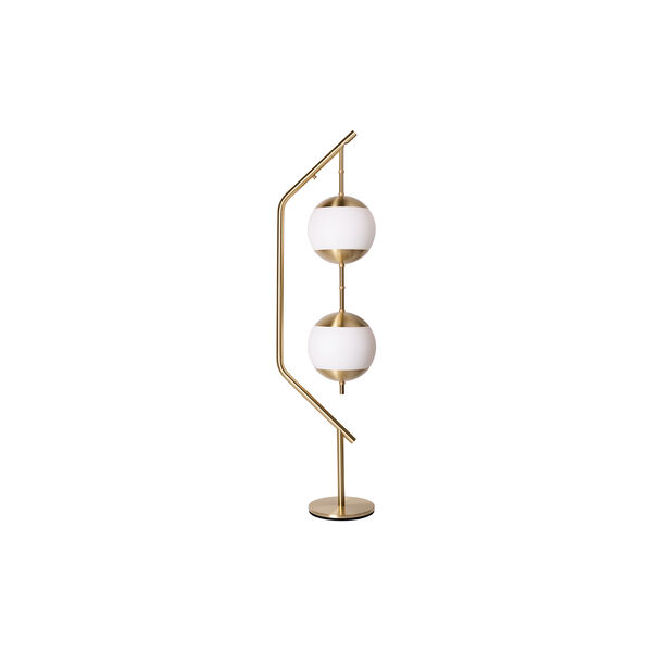 Monroe Floor Lamp, brass/opal, Rubn