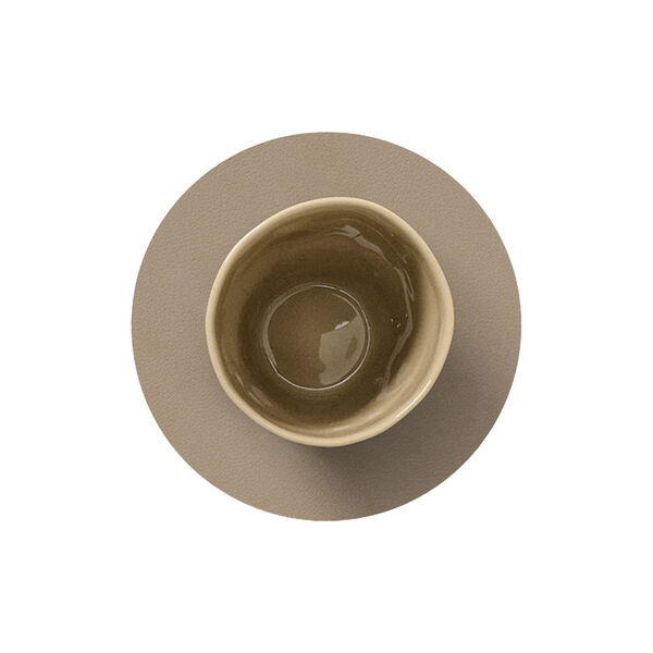 Nupo glass mat Circle, clay brown, LIND DNA
