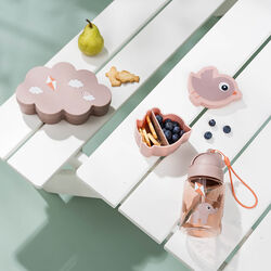 Spielplatz-Snack & Brotdose mit Trinkflasche, pulver, Done by Deer