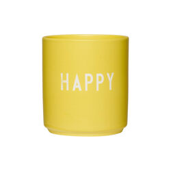 HAPPY Favourite cup, yellow, Design Letters