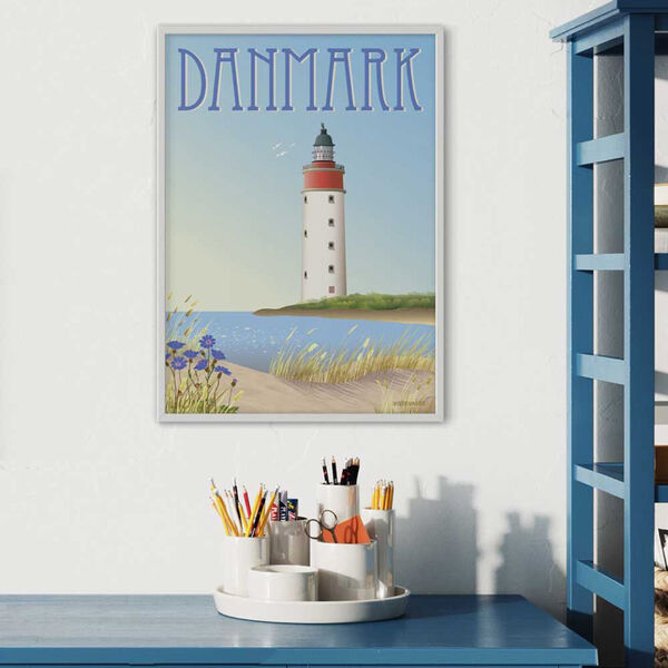 D&auml;nemark Hvidt Fyr Plakat, ViSSEVASSE