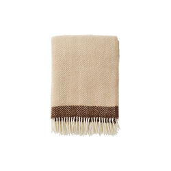 Vilhelm Throw, beige/brown, Klippan Yllefabrik