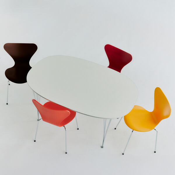 Series 7&trade; 3107 Verner Panton 100 Stuhl, orange, Fritz Hansen