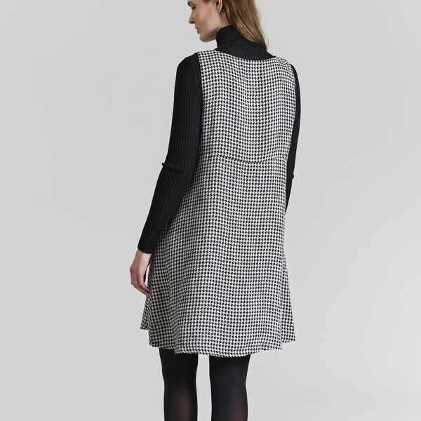 Chesu ärmelloses Kleid, black/ivory pepita, BITTE KAI RAND