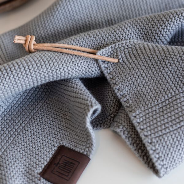 Knitted Towel, spanish grey, By LOHN