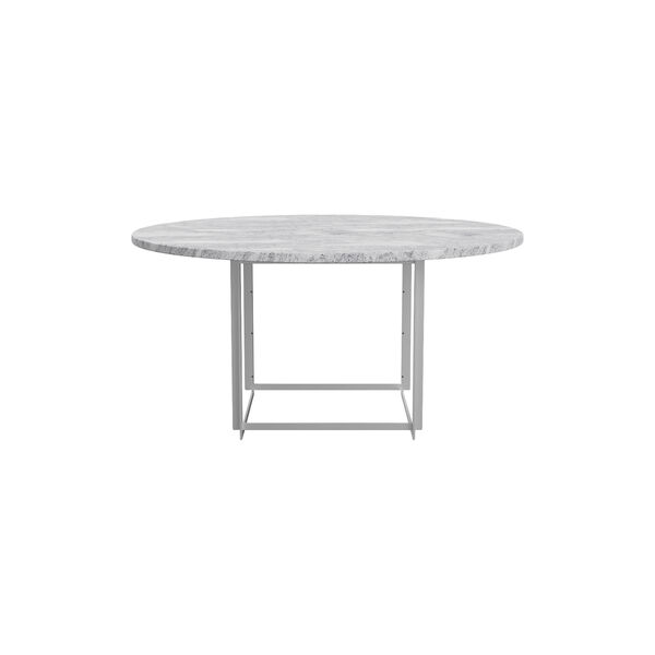 PK54&trade; Dining Table, grey-white rolled, Fritz Hansen