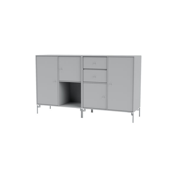 COUPLE Sideboard with Chrome Legs, 02 fjord, Montana Furniture