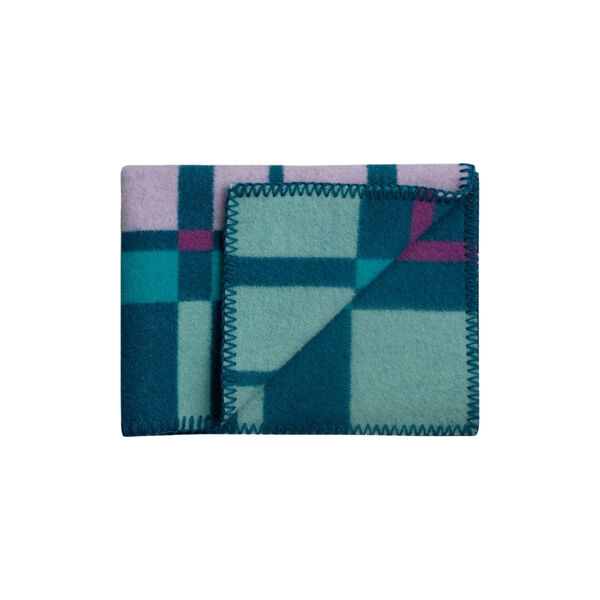 CITY Baby Size Throw, aqua, R&oslash;ros Tweed