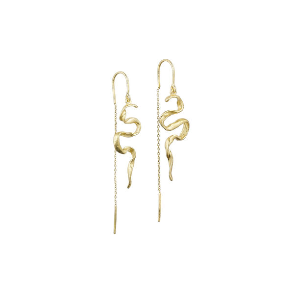 Willow chain earrings, gold plated, Pure by Nat