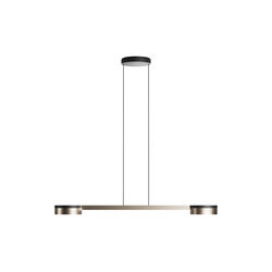 BLADE S2 SLIM Pendant, matt black/satin gold, LIGHT-POINT