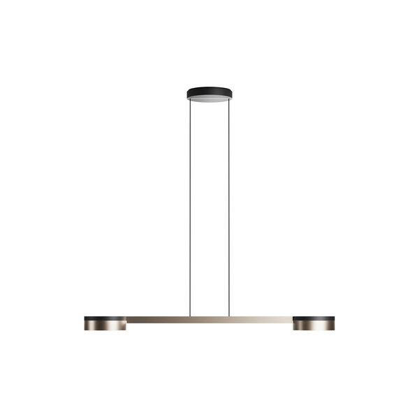 BLADE S2 SLIM Pendant, matt black/satin gold, LIGHT-POINT
