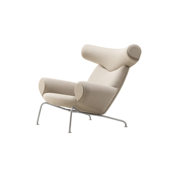 Wegner Ox Chair | Warm Grey | Lounge Chair + Ottoman, Fredericia Furniture