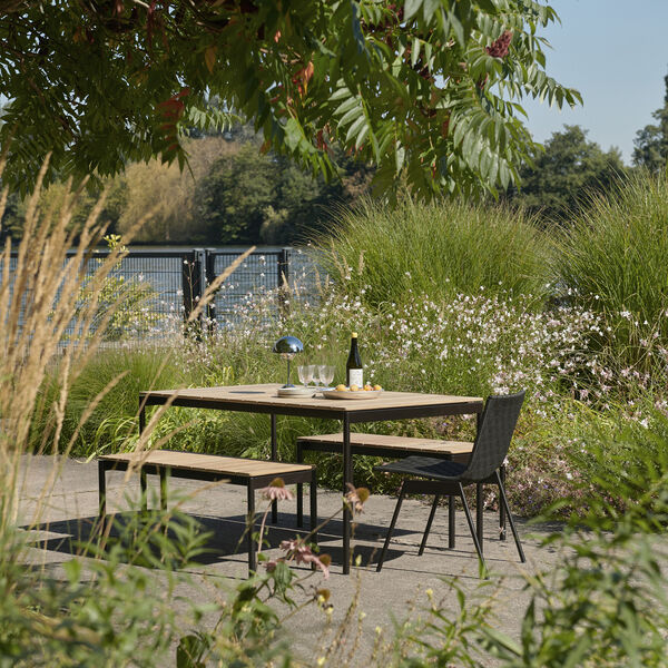 Ville AV33 Outdoor Side Chair, bronze green, &Tradition