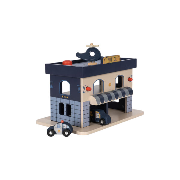 Wooden Police Station, blue multi Wooden Police Station, blue multi, Konges Sløjd