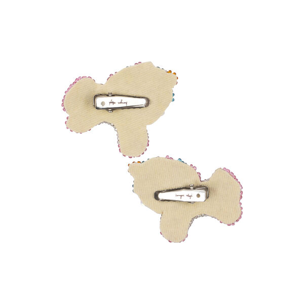 2 Pack Unicorn Beaded Hair Clips, unicorn, Konges Sl&oslash;jd