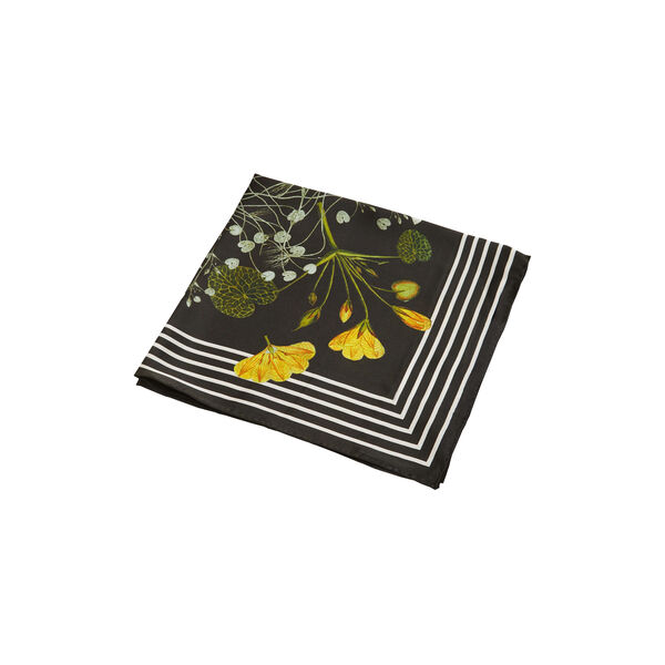 Green Striped Blossom scarf, emerald green, Flora Danica Denmark