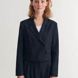 Radi Kurzjacke, navy melange, Basic Apparel