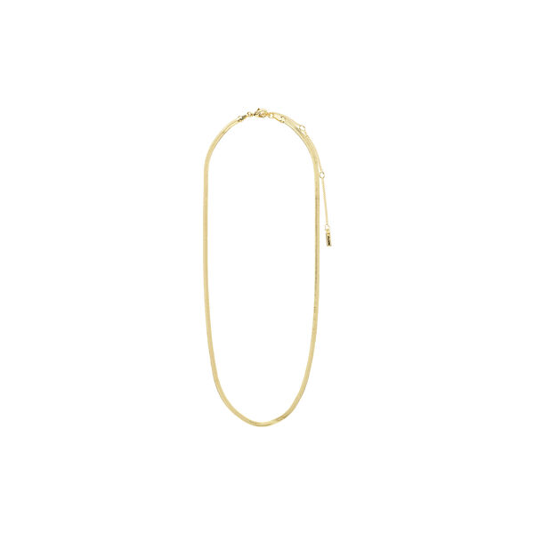 JOANNA flat snake chain necklace gold-plated, Pilgrim