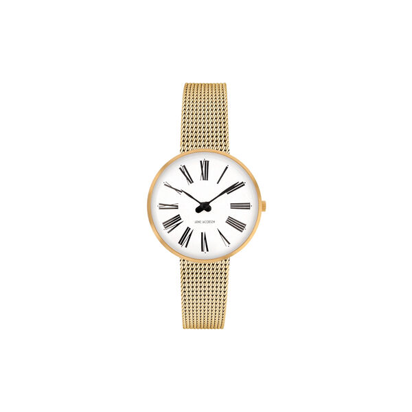 Roman Wrist Watch, white/gold/matt gold Roman Wrist Watch, white/gold/matt gold, Arne Jacobsen Watches