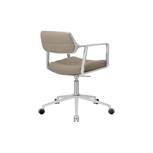 VIPP453 Swivel+ Stuhl mit Rollen, dunkler Sand/poliertes Aluminium VIPP453 Swivel+ Stuhl mit Rollen, dunkler Sand/poliertes Aluminium, Vipp