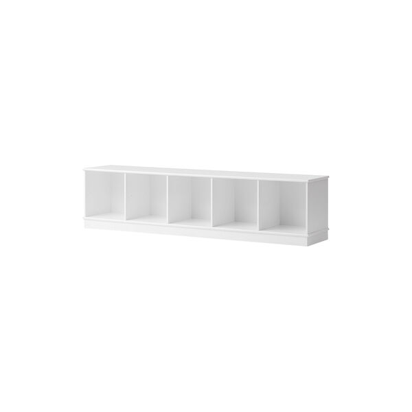 Wood Shelving Unit 5x1 Horizontal with Base Wood Shelving Unit 5x1 Horizontal with Base, Oliver Furniture
