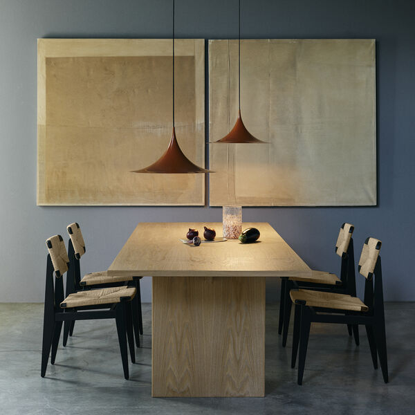 Semi-Pendelleuchte, ger&ouml;steter K&uuml;rbis gl&auml;nzend, GUBI