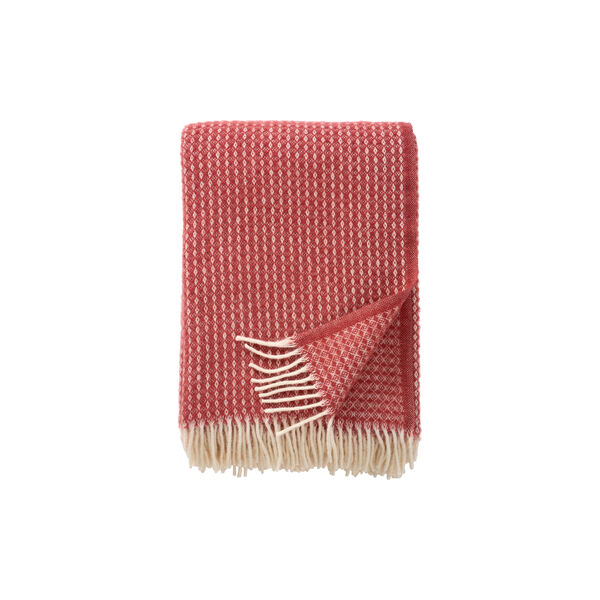 Luna Throw, coral, Klippan Yllefabrik