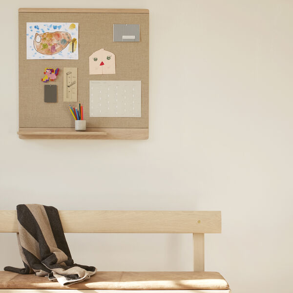 Rim Pinboard 75, white oiled oak, Form & Refine