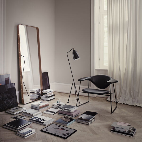 Adnet rechteckiger Wandspiegel, hellbraun, GUBI