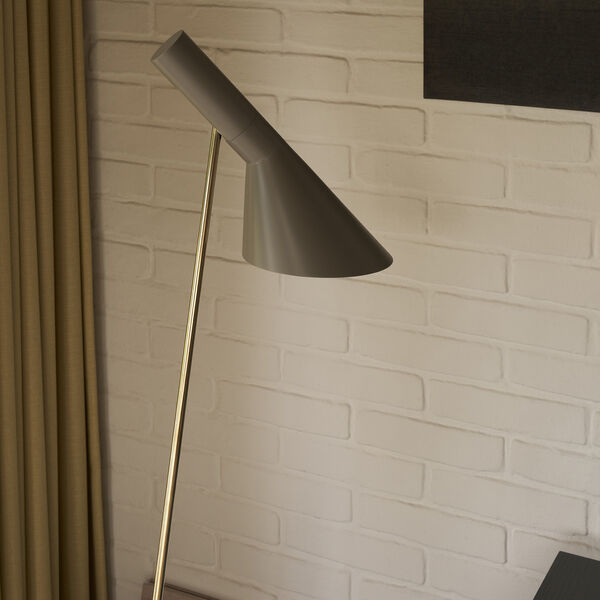AJ Floor Lamp, brass/warm grey, Louis Poulsen
