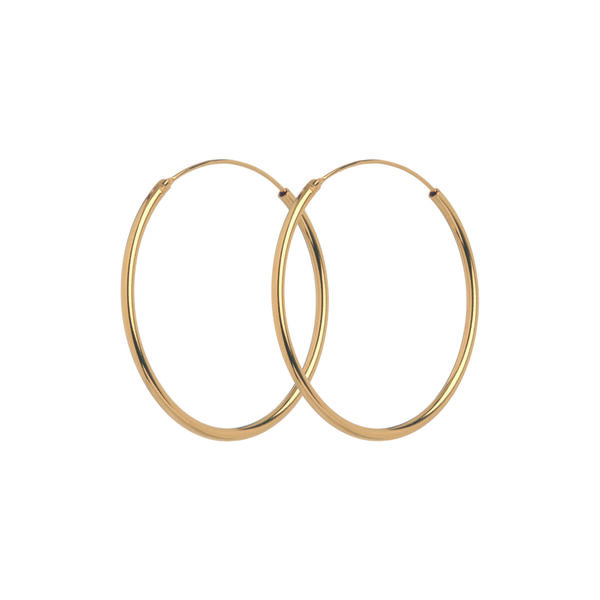 Plain Hoop Ohrringe, gold, Pernille Corydon Jewellery