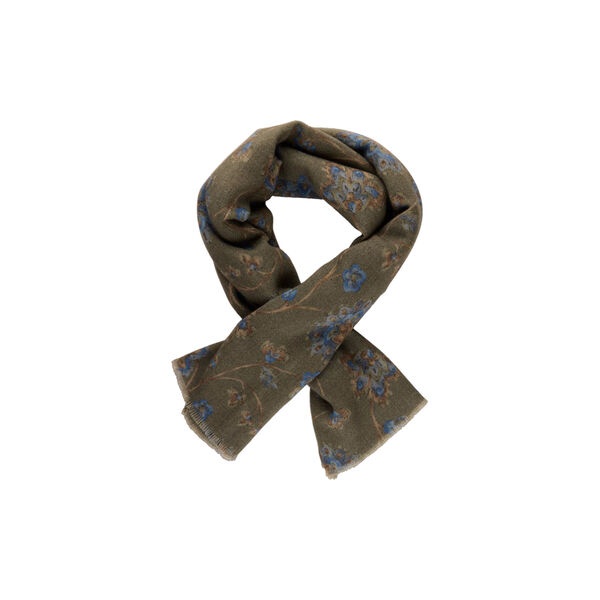 Scarf Wool, green pattern, Stenstr&ouml;ms