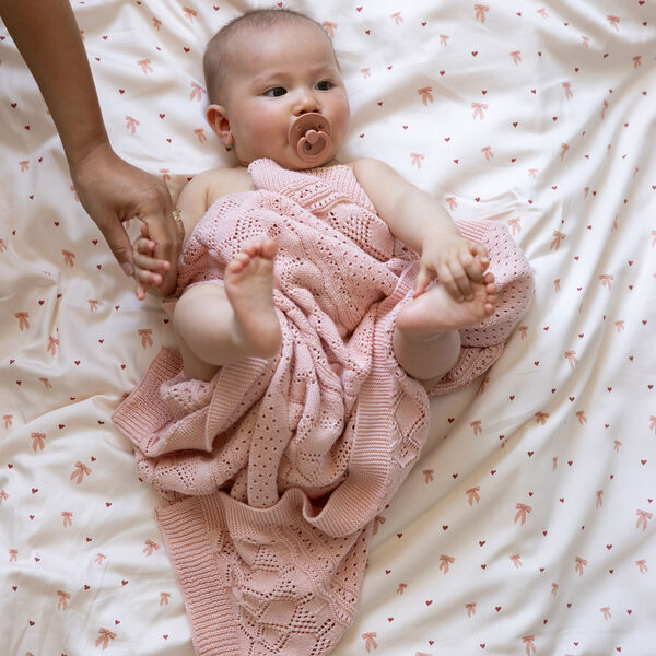 Pointelle Baby-Strickdecke, sorbet2-pak: 2er-Pack, Cam Cam Copenhagen