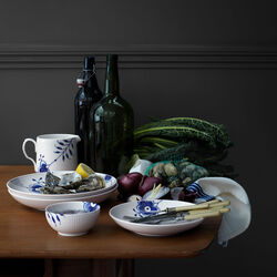 Mega Blau Gerippt moderner Teller, Royal Copenhagen