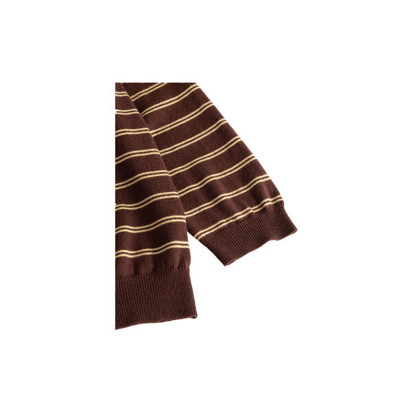 Teno Polo W Knitwear, dark wheat stripe, MarMar Copenhagen