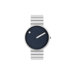 Picto Wrist Watch, midnight blue/matt steel, PICTO