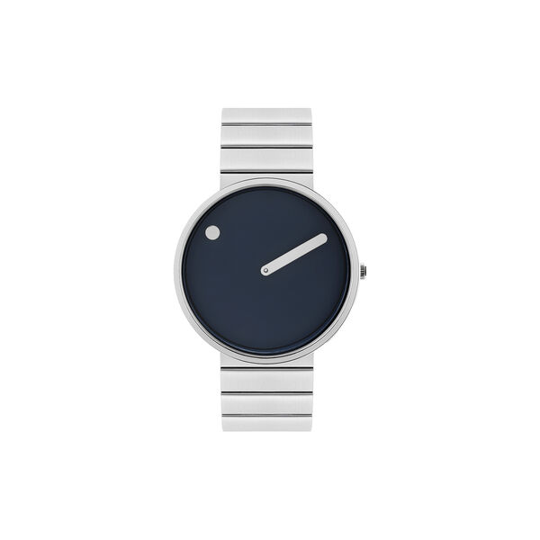 Picto Wrist Watch, midnight blue/matt steel, PICTO