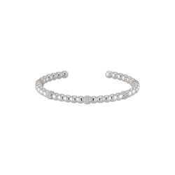 LUMI PEARL bracelet, rhodium/zirconia, bangle up