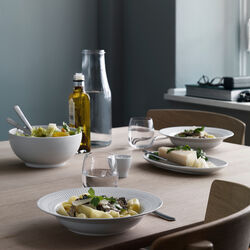 Wei&szlig; Gerippt Platte, 23 cm, Royal Copenhagen