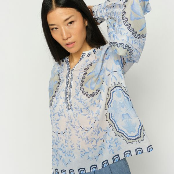 MMWylde Orchid Bluse, brunnera blue, MOS MOSH