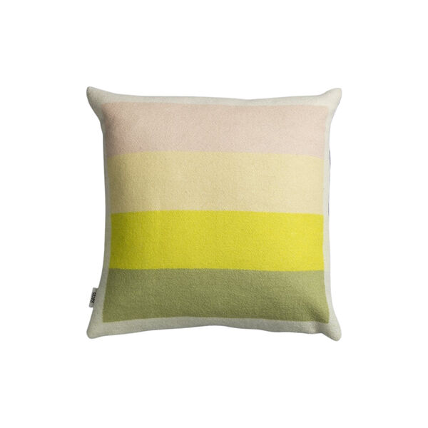 &Aring;smund Bold Kissen, violett/gelb, R&oslash;ros Tweed