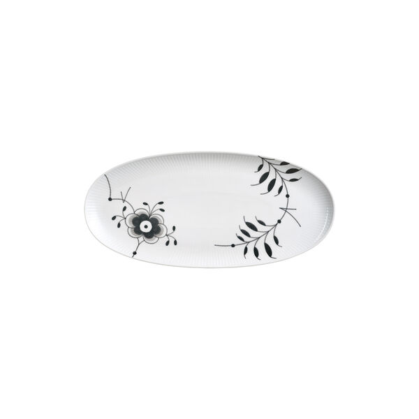 Schwarze Mega Riflet Platte 37 cm, Royal Copenhagen