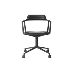 VIPP452 Drehstuhl mit Rollen, schwarz/schwarz, Vipp