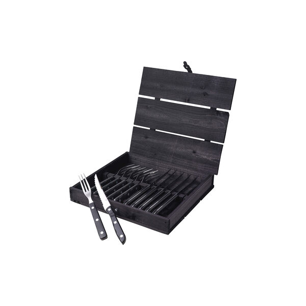 Old Farmer Besteck-Set, schwarz, 12 Teile, Gense