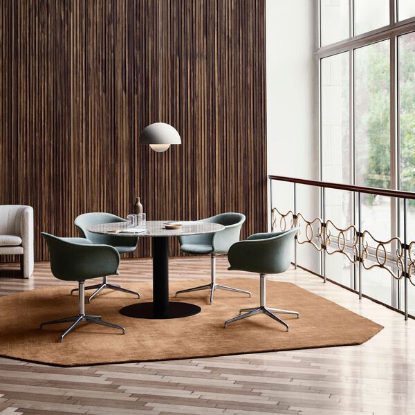 In Between SK19 Dining Table, Bianco Carrara/black, &Tradition